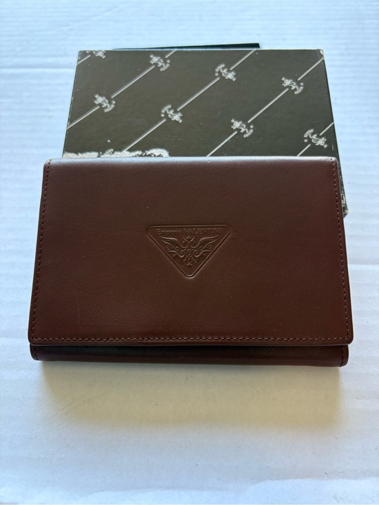 Valentini Other - Brown Leather Women's Tri-Gold Wallet